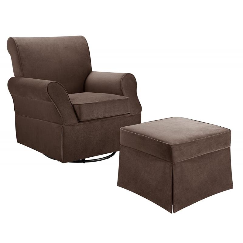 Baby Relax Kelcie Swivel Glider and Ottoman, Comet Coffee