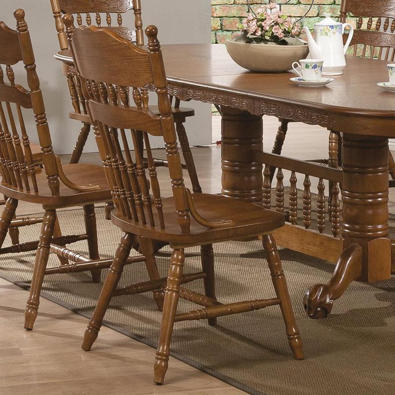 Coaster Home Furnishings 104272 Country Dining Chair, Oak, Set of 2