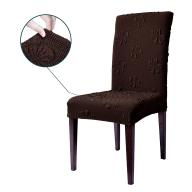 Subrtex Jacquard Stretch Dining Room Chair Slipcovers (2, Chocolate Flower)