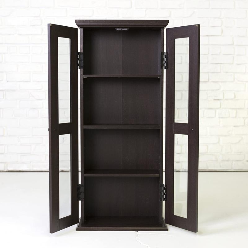 WE Furniture 41" Media Storage Cabinet, Espresso