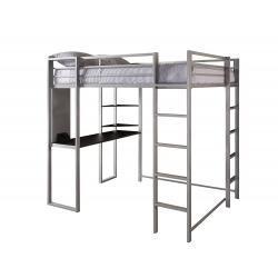 Dorel Home Products Abode Full Size Loft Bed, Silver