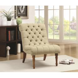 Coaster Home Furnishings Casual Accent Chair, Light Brown/Yellow Green