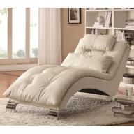 Coaster Home Furnishings Contemporary Chaise, White