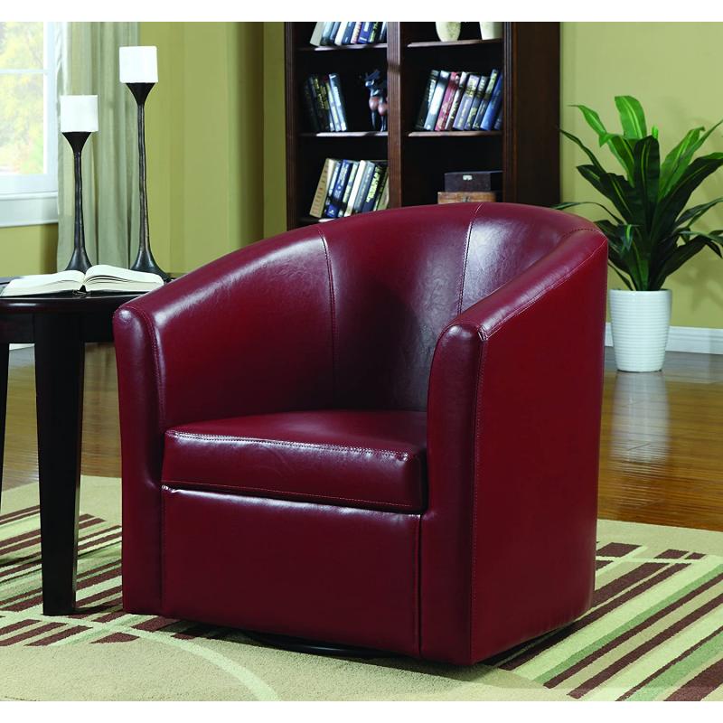 Coaster Home Furnishings Contemporary Accent Chair, Red/Red