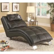 Coaster Home Furnishings 550075 Contemporary Chaise, Black