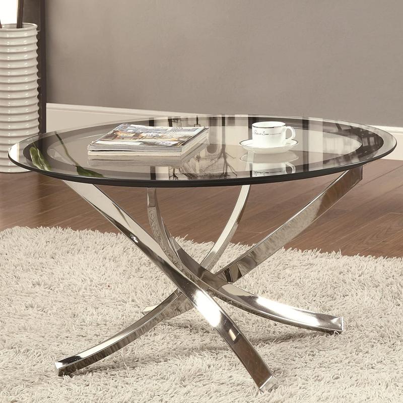 Coaster Home Furnishings 702588 Contemporary Coffee Table, Chrome