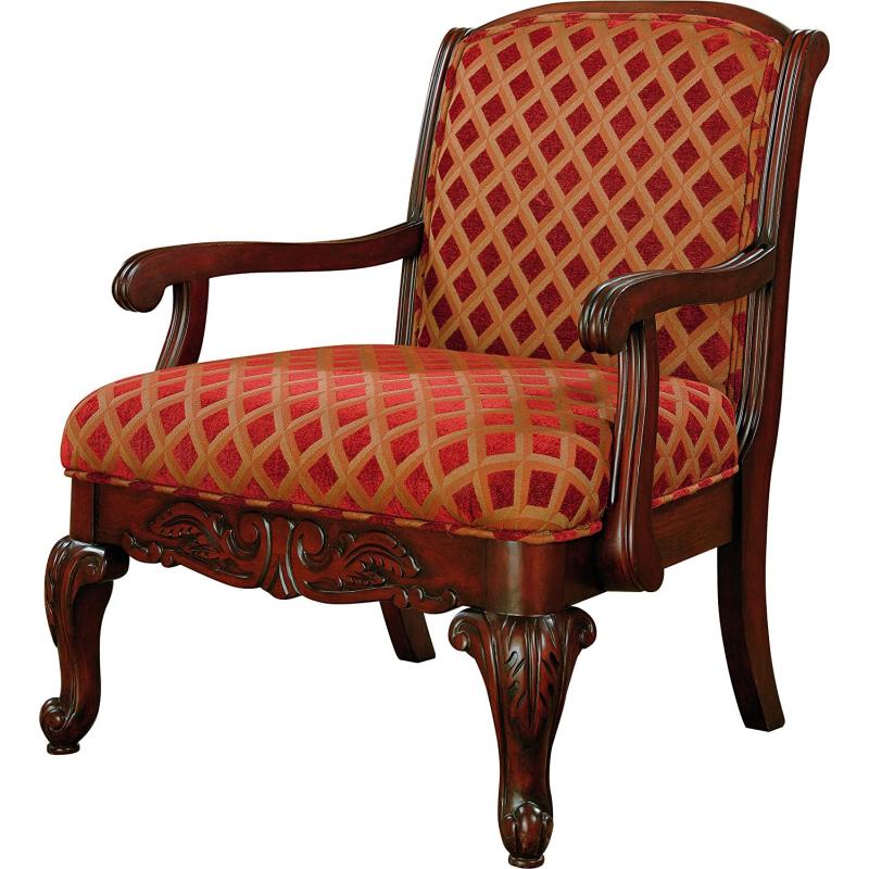 Coaster Traditional Decorative Chenille Fabric Accent Arm Chair