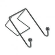 Fellowes - Partition Additions Wire Double-Garment Hook, 4 x 6 - Black