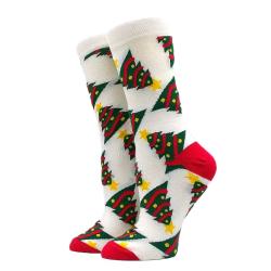 Women's Christmas Socks Interesting Christmas Santa Claus Snowflake Elk Cotton Crew Happy Socks Men's New Year Interesting Soken