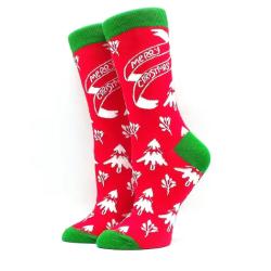 Women's Christmas Socks Interesting Christmas Santa Claus Snowflake Elk Cotton Crew Happy Socks Men's New Year Interesting Soken