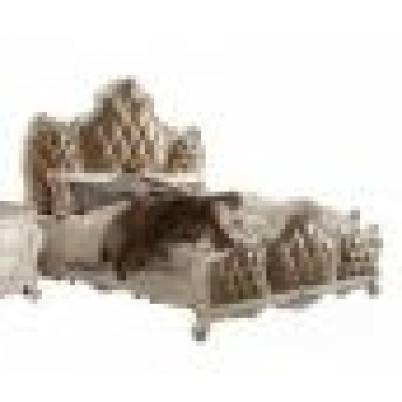 Acme Picardy 4pc Upholstered Bedroom Set in Antique Pearl
