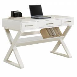 Coaster Desks Desk With Three Drawers in White