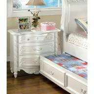 Furniture of America Veria Pearl White 3-Drawer Nightstand