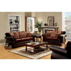 Furniture of America Eleanor Traditional Style 2-Piece Sofa Set