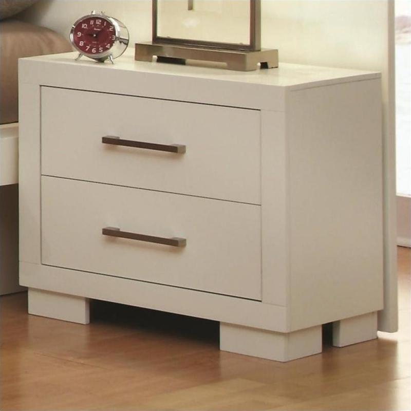 Coaster Jessica Two Drawer Nightstand in White