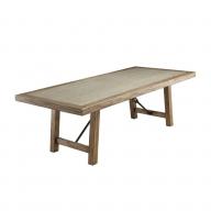 Furniture of America Lippin Dining Table in Weathered Elm