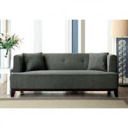 Furniture of America Waylin Tufted Fabric Sofa in Gray
