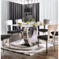 Furniture of America Genaveve Dining Table in Satin