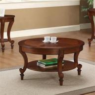 Coaster Coffee Table with Curved Legs in Warm Brown