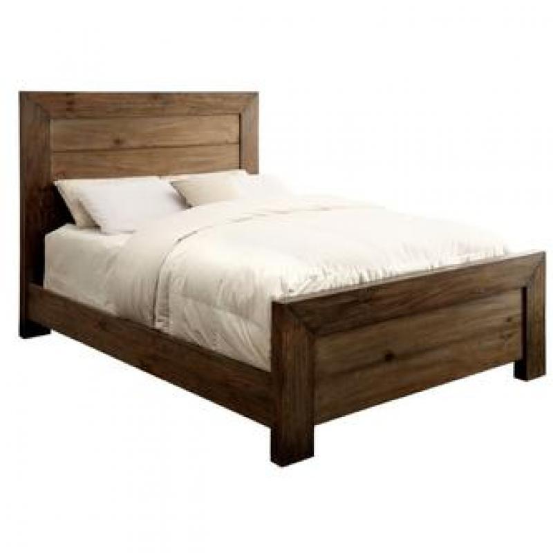 Furniture of America Drew King Platform Bed in Rustic Natural