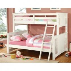 Furniture of America Roderick Twin over Full Bunk Bed in White