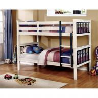 Furniture of America Marcel Twin over Twin Bunk Bed in Blue