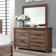 Furniture of America Bickson 6 Drawer Dresser With Mirror