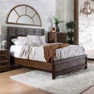 Furniture of America Bickson Queen Bed in Natural Rustic Tone