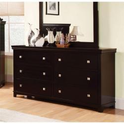 Furniture of America Fanquite 6 Drawer Dresser in Espresso