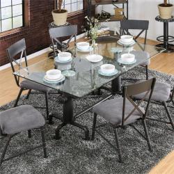 Furniture of America Fausto Dinner Table in Antique Black