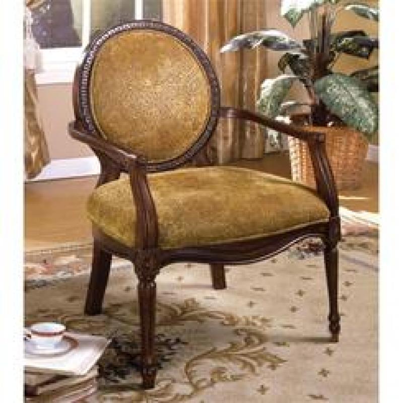 Furniture of America Dino Fabric Accent Chair in Dark Oak