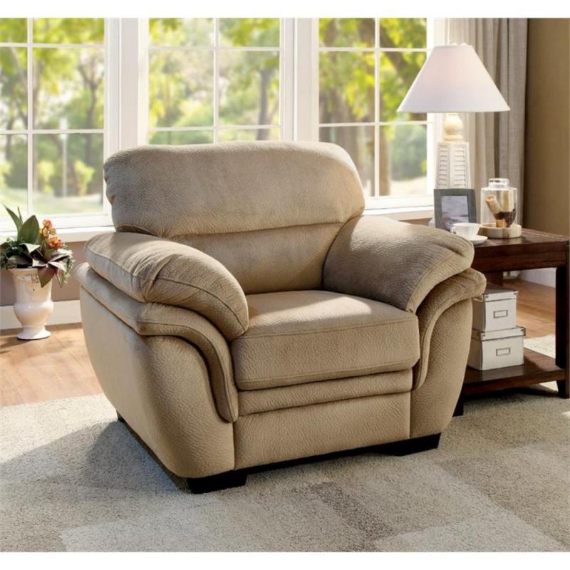 Furniture of America Ariella Accent Chair in Light Brown