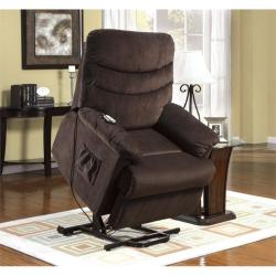Furniture of America Bawley Brown Stand-Assist Fabric Recliner