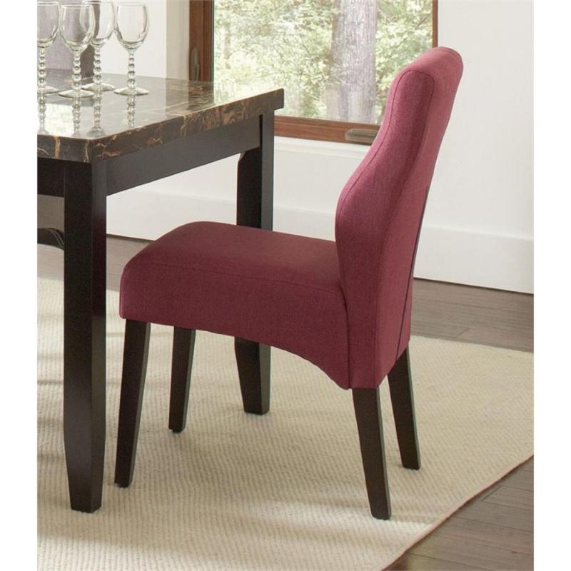 Coaster Upholstered Dining Side Chair in Purple