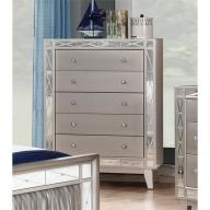 Coaster Leighton 5 Drawer Chest in Silver