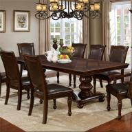 Furniture of America Harriett Dining Table in Brown Cherry