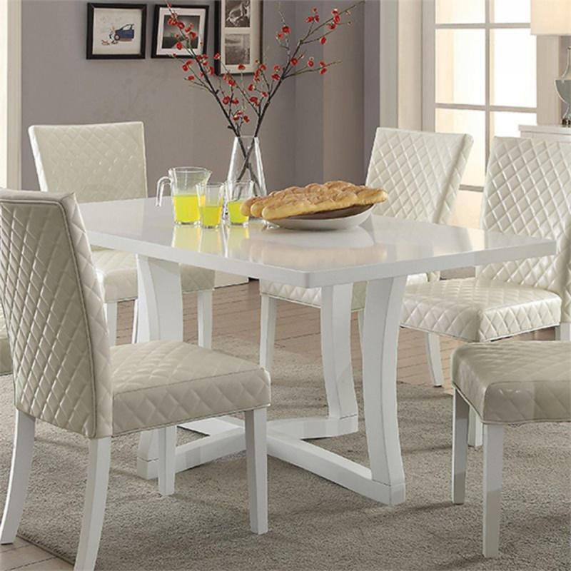 Furniture of America Fairway Dining Table in White