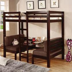 Coaster Twin-Over-Twin Convertible Loft Bunk Bed - Brown