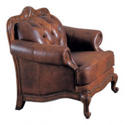 Coaster Traditional Leather Chair With Brown Finish 500683