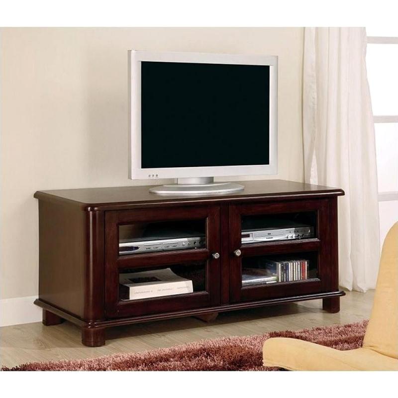 Coaster Transitional 44" Wood Media Console with 4 Shelves - Cappuccino