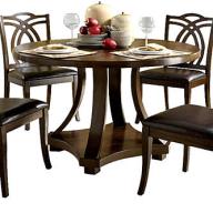 Furniture of America Keukenhof Round Dining Table - Dark Walnut