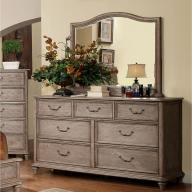 Furniture of America Rustic Gray Parma 2 Piece Dresser and Mirror Set