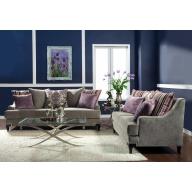 Furniture of America Allendari Gray Velvet-Upholstered 2-Piece Sofa Set