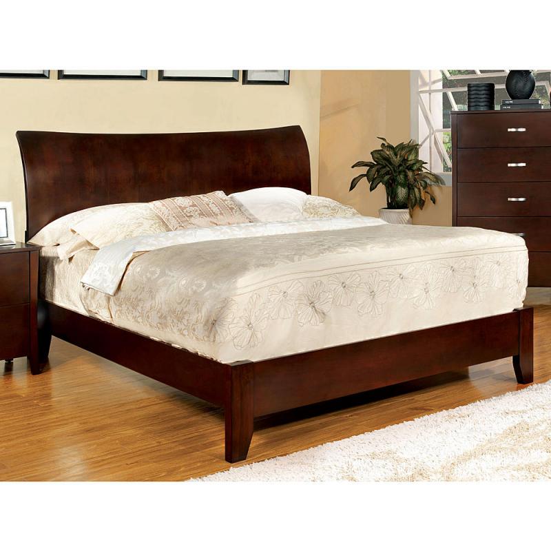 Furniture of America Brown Cherry Pilly Wooden Bed Bed Size: Full