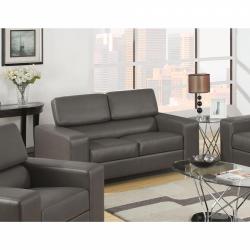 Furniture of America Joelle Adjustable Headrest 2-Piece Gray Sofa Set