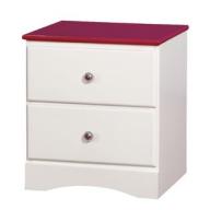 Furniture of America Piers Two-tone Pink/White 2-drawer Youth Nightstand