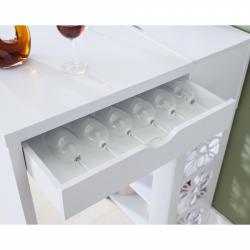 Furniture of America Hally Contemporary White Standing Desk/Bar Table