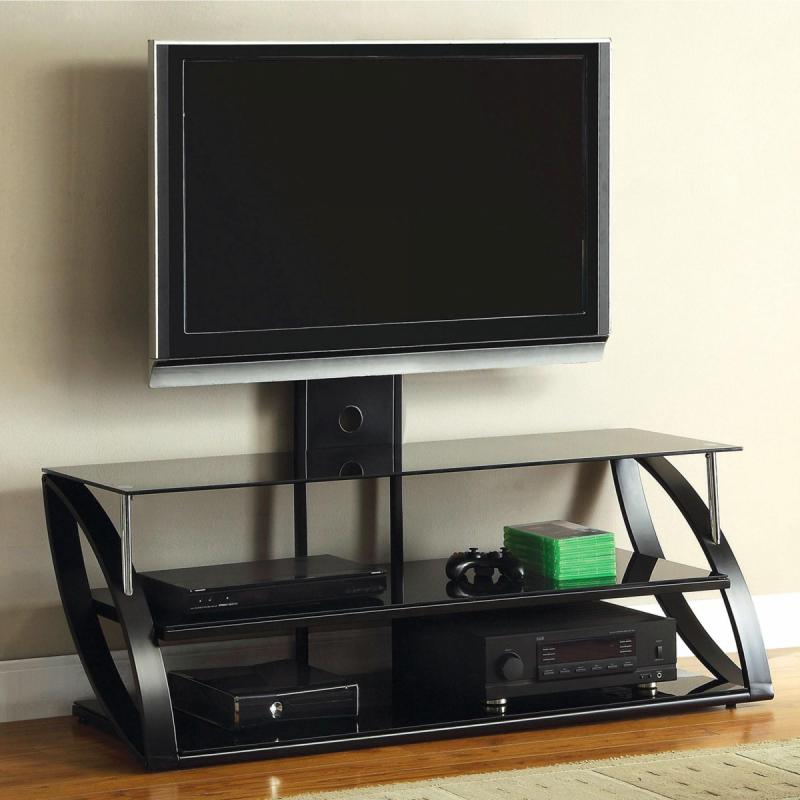 Furniture of America Enivie Modern Metal TV Console with Mount Bracket