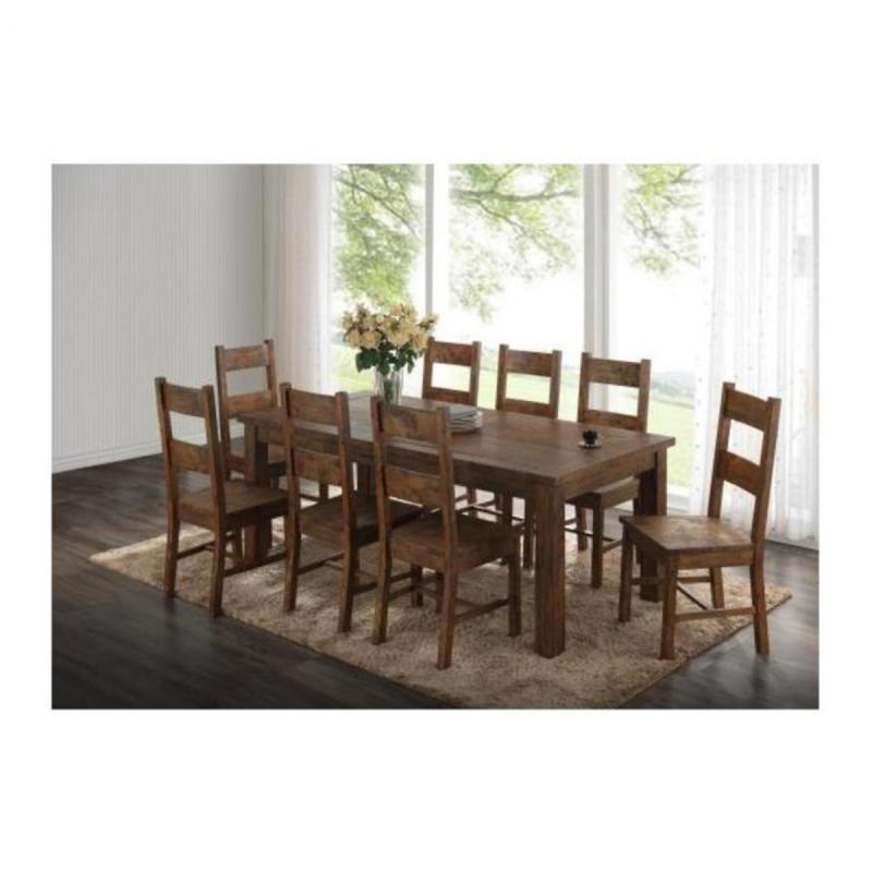 Coaster Golden Brown Finish Dining Room 7pc Set Contemporary Style Wooden Seat Furniture