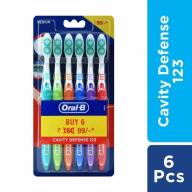 Oral-B  All Rounder Cavity Defense Toothbrush 6 Pack Medium Bristles Brush